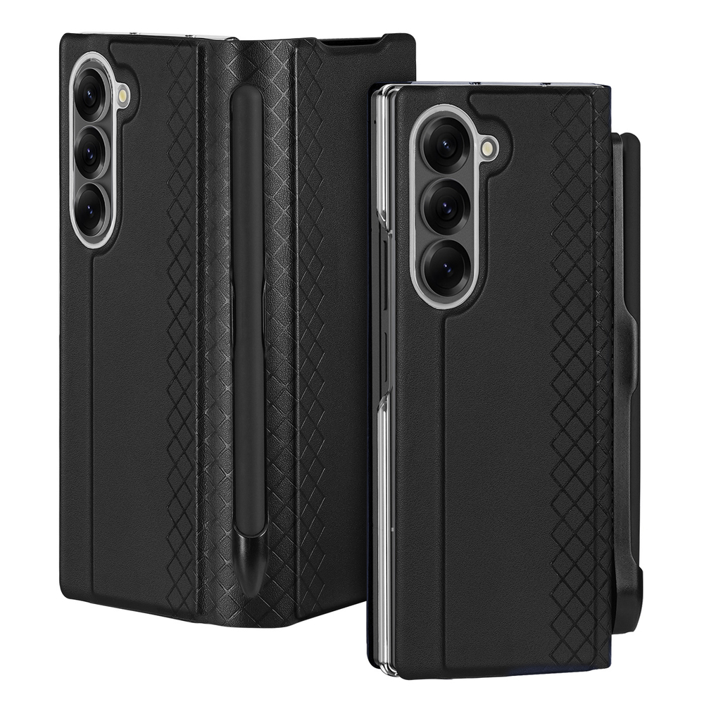 Чехол с премиальной искусственной кожи с MagSafe от Dux Ducis для Samsung Galaxy Z Fold 7, серия Bril Series Case (версия с S Pen)