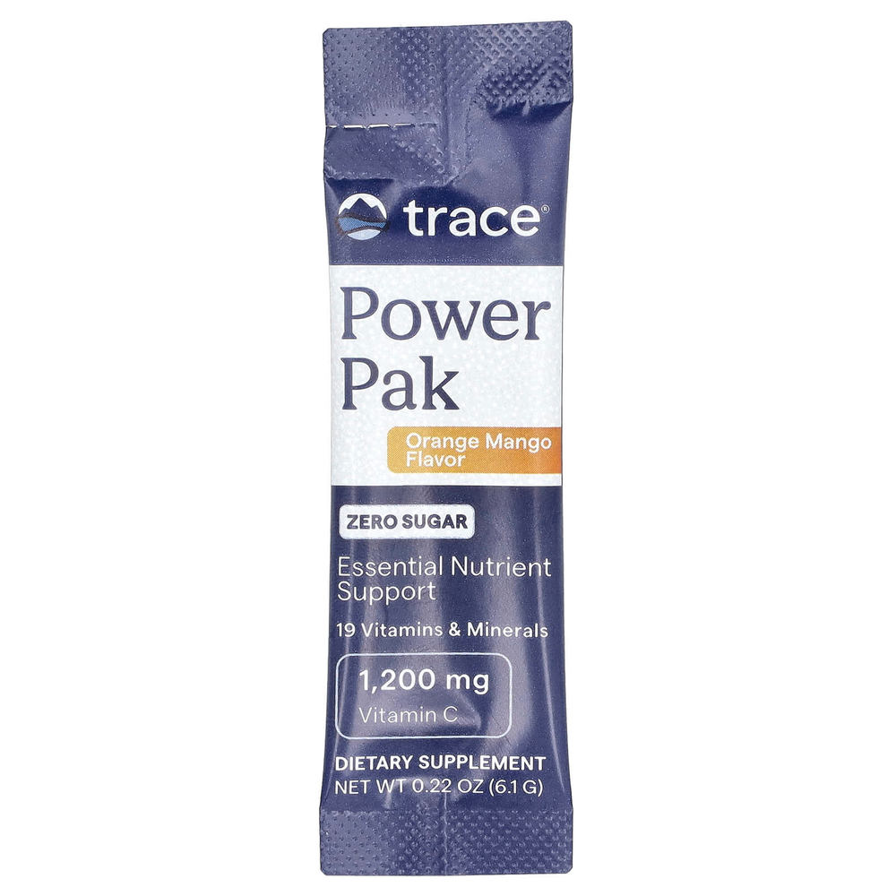 Trace, Power Pak, без сахара, апельсин и манго, 30 пакетиков по 6,1 г (0,22 унции)