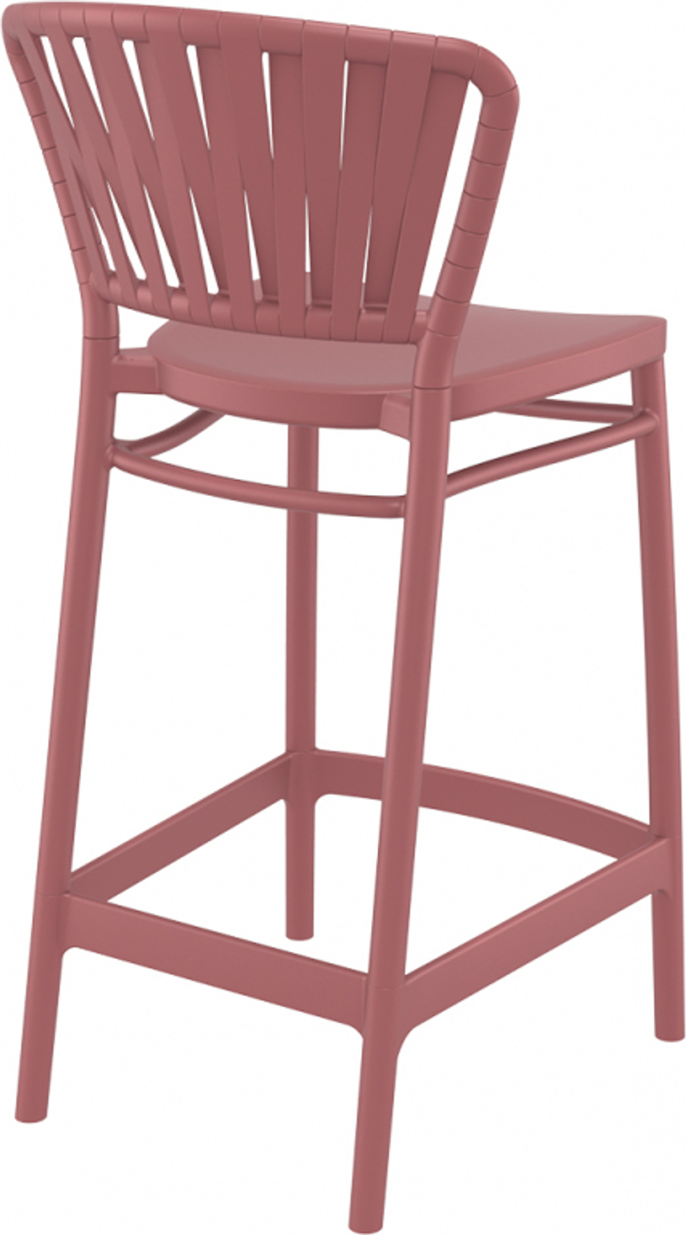 Стул пластиковый полубарный Siesta Contract Portofino, марсала