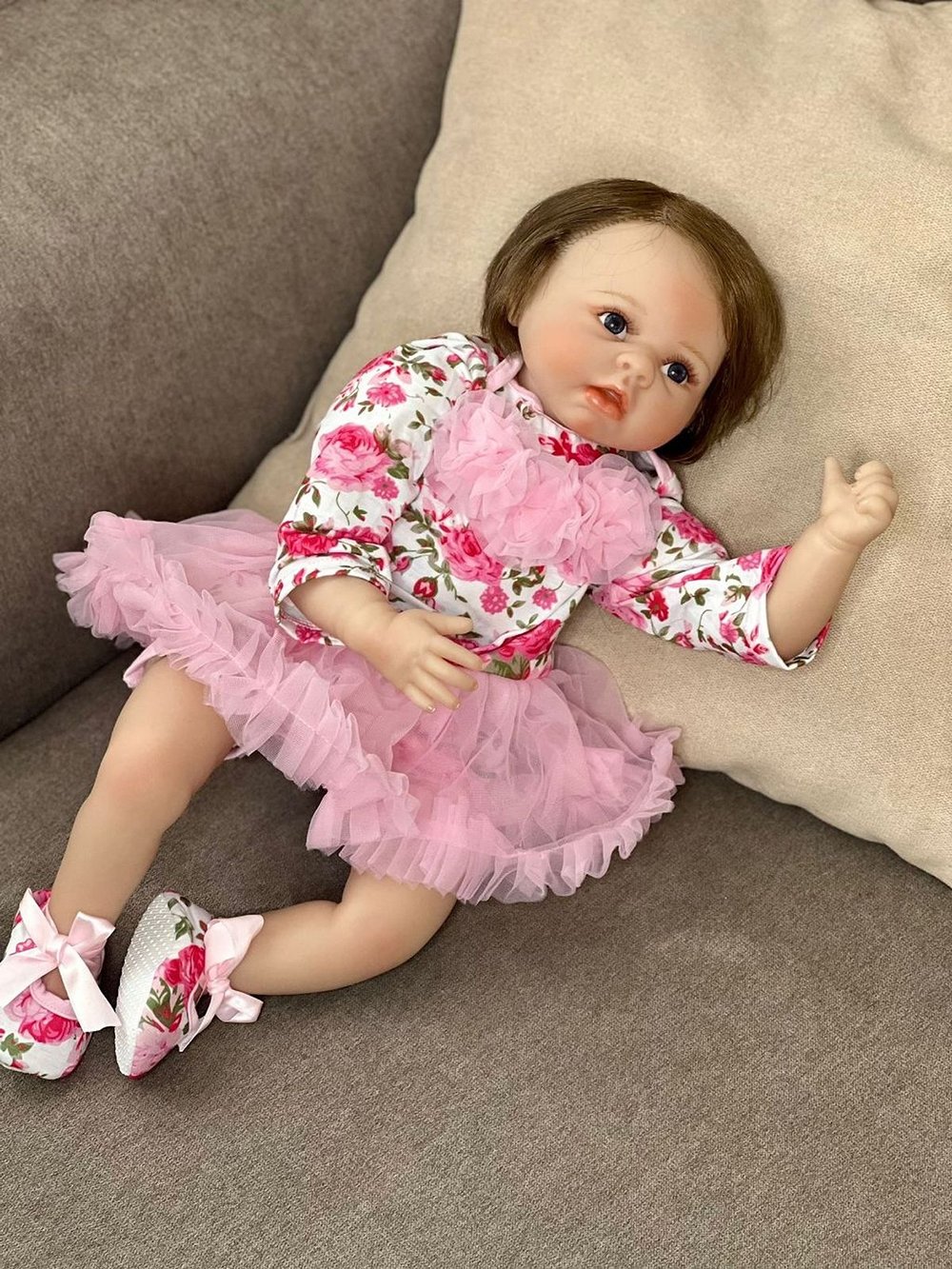 Кукла Реборн мягконабивная 55см в пакете (FA-184)