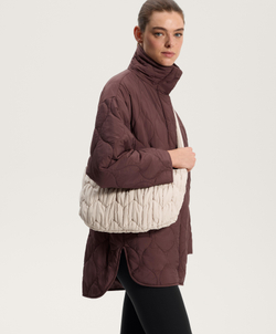 Oysho Стеганая сумка через плечо, каменный