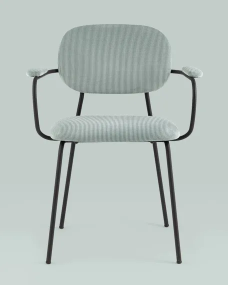 Стул Brant серо-голубой вельвет