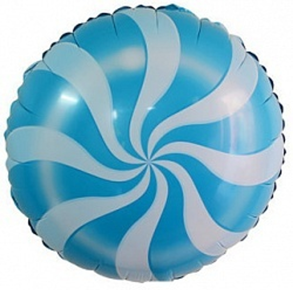 К 18" Круг Леденец голубой