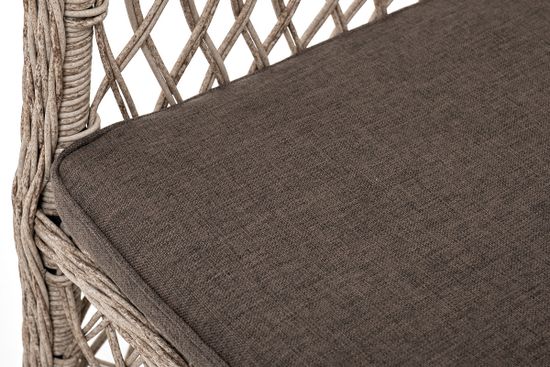 "Эспрессо–80 L" обеденная группа плетеная, цвет бежевый