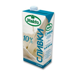 Сливки ультрапастеризованные «Элактo» 10% - 1 л