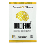 California Gold Nutrition, MEM Food, добавка для поддержки памяти и когнитивных функций со смесью MEM, L-серином, органическим ежовиком гребенчатым и порошком из сока голубики, 60 пакетиков по 8,5 г (0,3 унции)