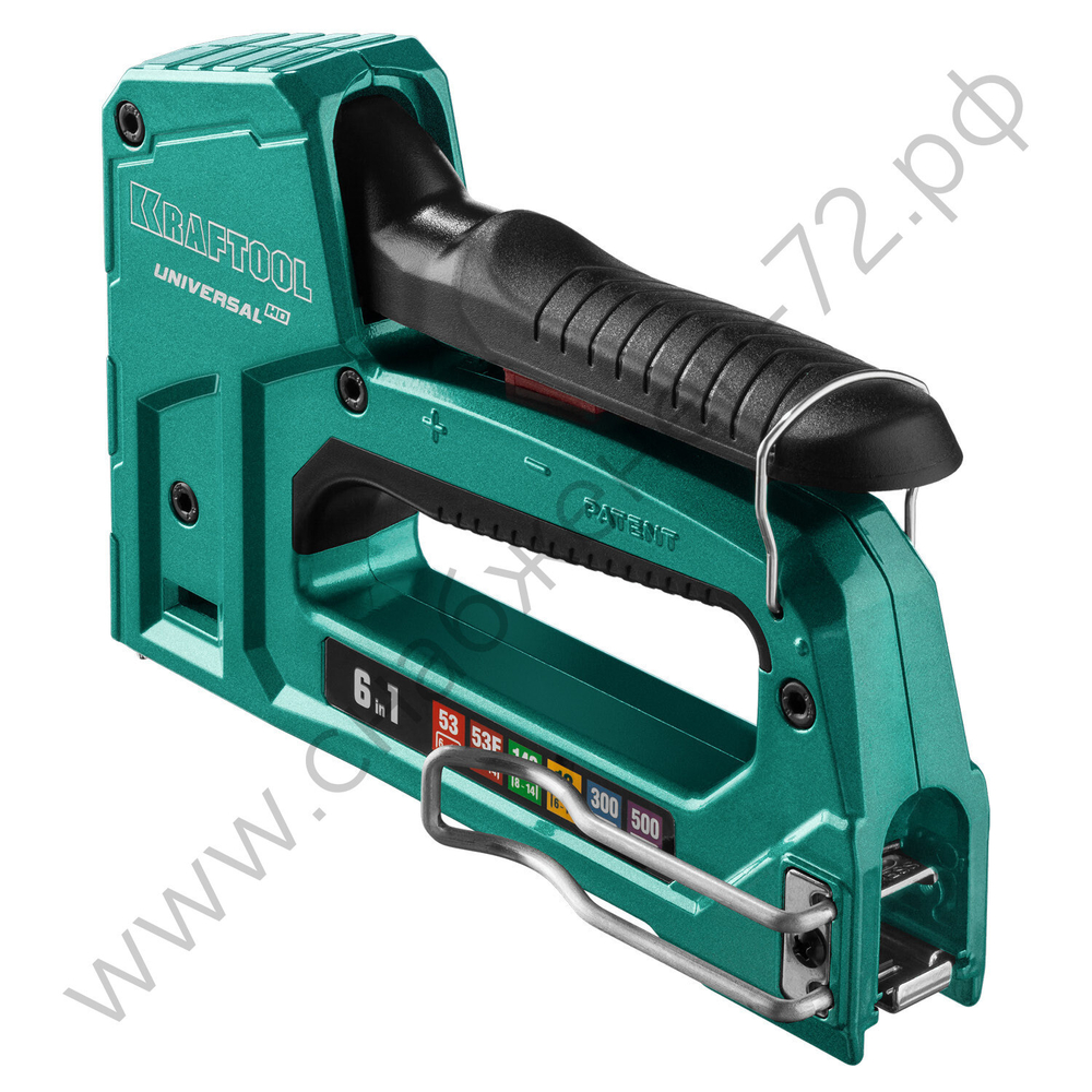 KRAFTOOL Universal-HD 6-в-1: 53 (A/10/JT21) 23GA(6-14мм) / 140 (G/11/57) 20GA(8-14мм)/13/ 53F/300/500, универсальный алюминиевый степлер (3188)