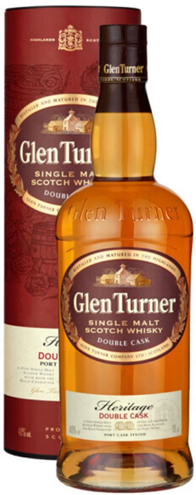 Виски Glen Turner Heritage Double Cask gift tube, 0,7 л.