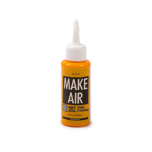 Краска для аэрографии Make Air 60 мл, К60202 оранжевая, Аква-колор