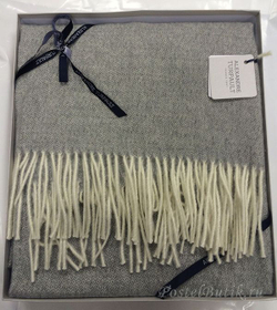 Плед шерстяной 130x180 Alexandre Turpault Vintage Silver Франция