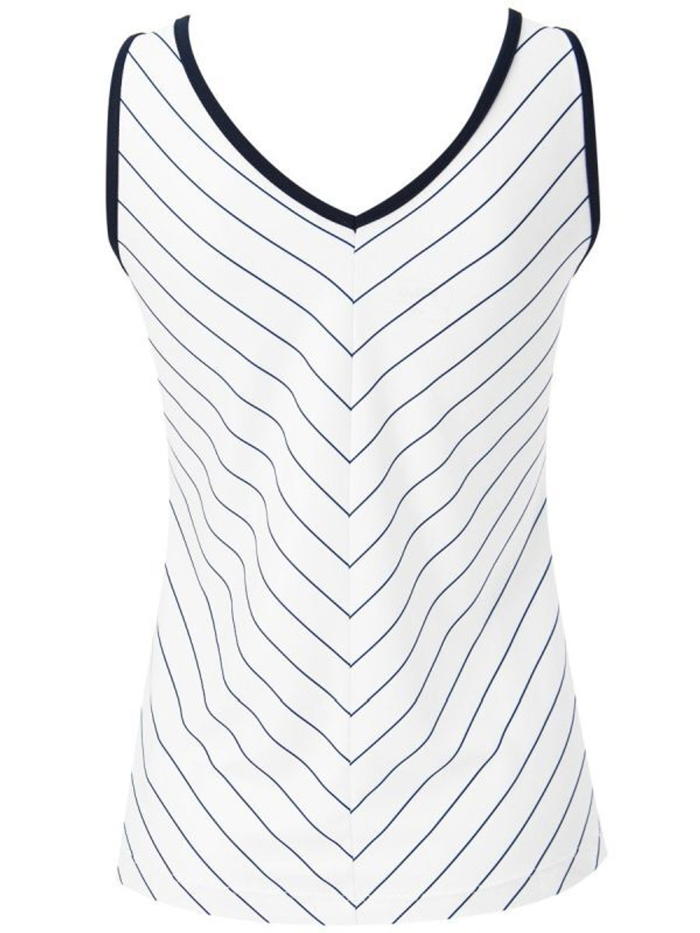 Женский топ теннисный Fila Top Caroline W - white/peacoat blue stripe