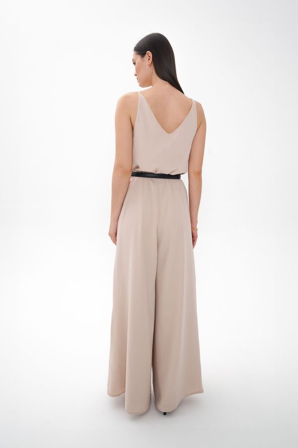 Комбинезон на лямках AO003 персиковый - фото 4