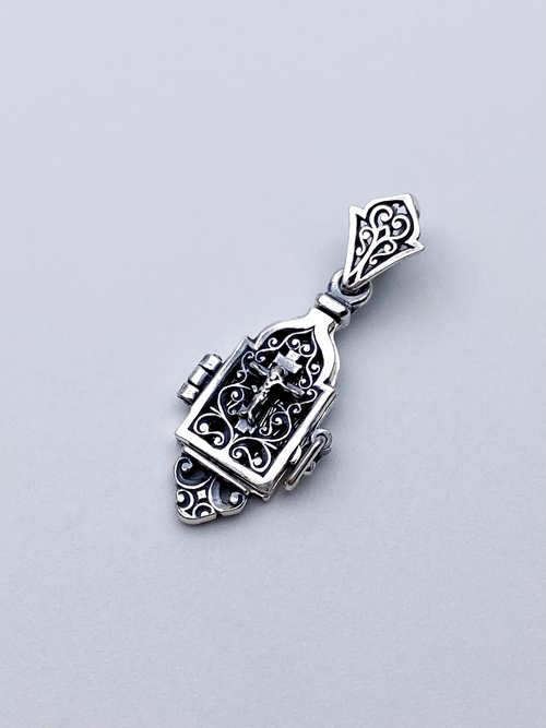 Образок из серебра/Чернение/С подвижным ухом/Ангел