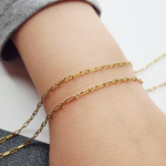 Цепочка, сталь, 2я позолота, р-р 5×2.1 мм, цена за отрезок 50 см