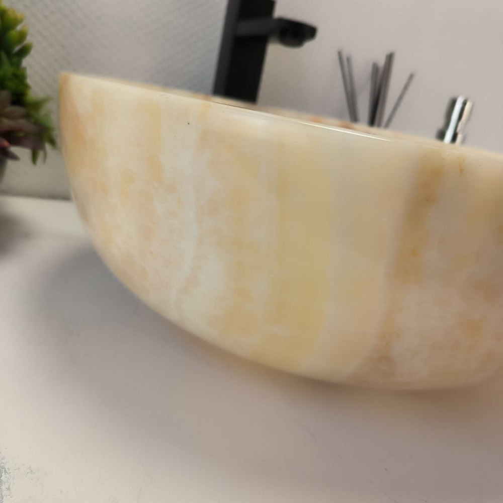 Раковина из оникса Bowl Yellow TinLip BO-63045 40*40*15 40