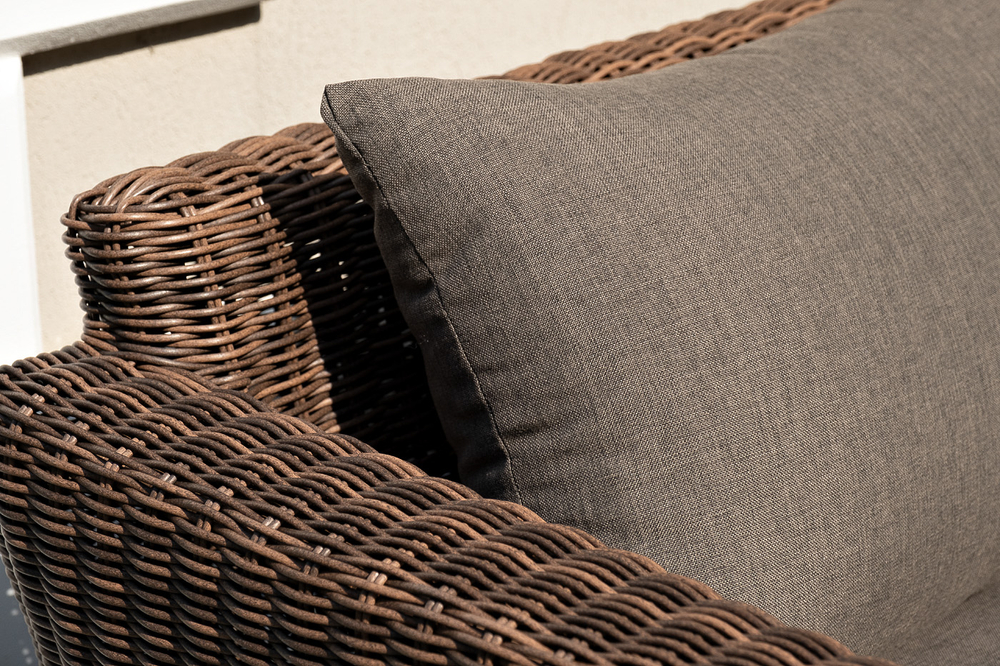 "Капучино" лаунж-зона из искусственного ротанга, цвет коричневый