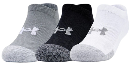 Теннисные носки Under Armour Youth HeatGear No Show Socks 3P - steel/white