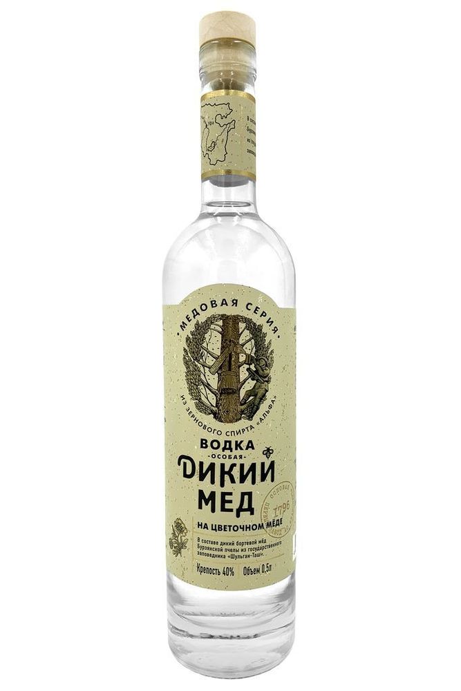 Водка Дикий Мед на Цветочном Мёде