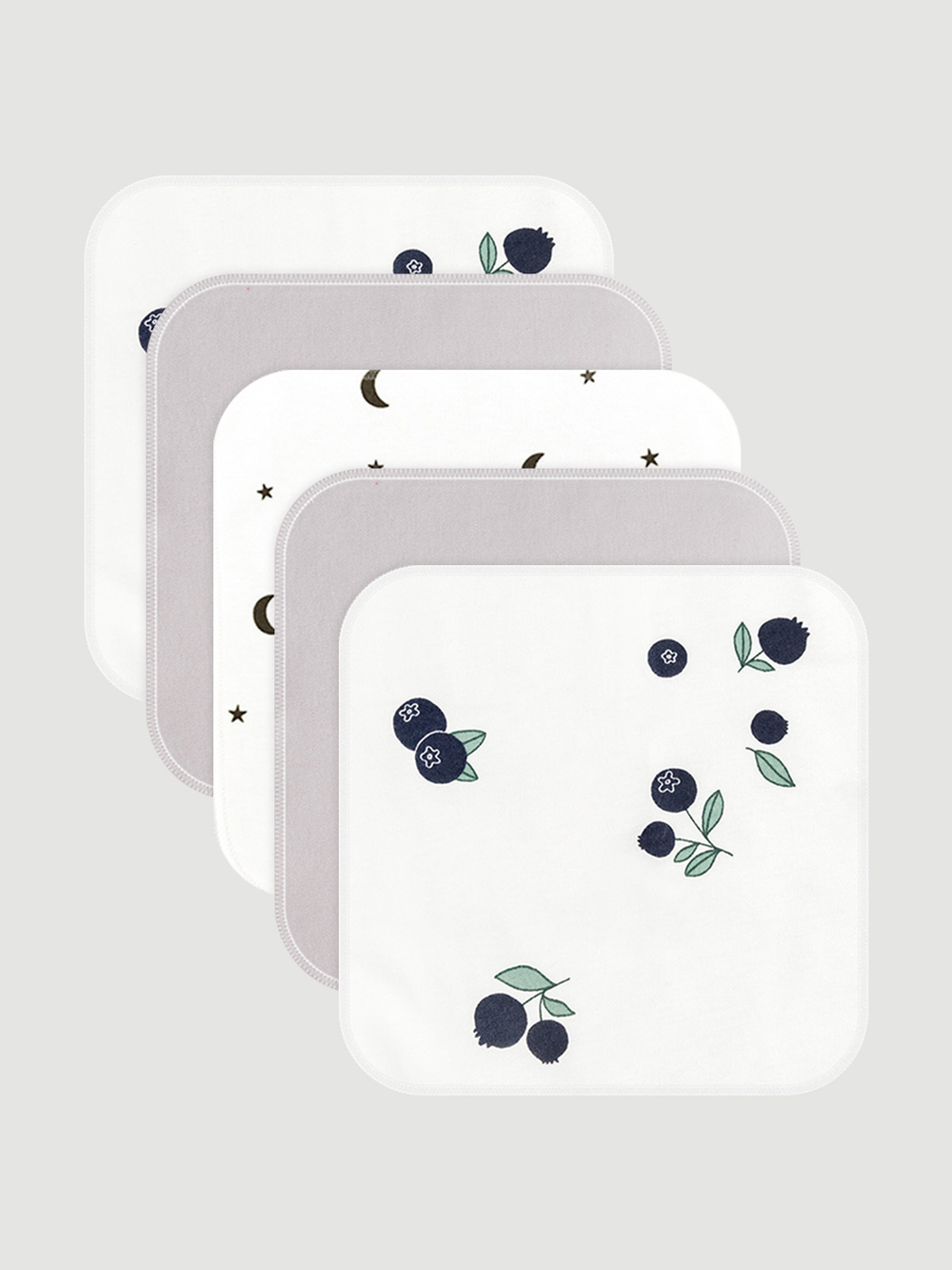 Набор платочков-слюнявчиков Mjölk Голубика