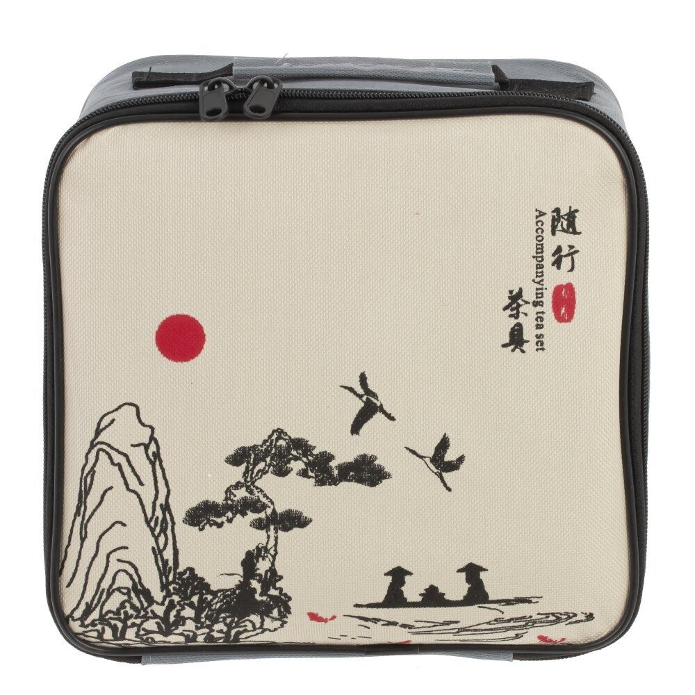 GAEM Набор для чайн церем на 4 перс, (чайник 220мл, 4 чашки 45мл, емкость/чая, подставка), L22 W22 H11 см