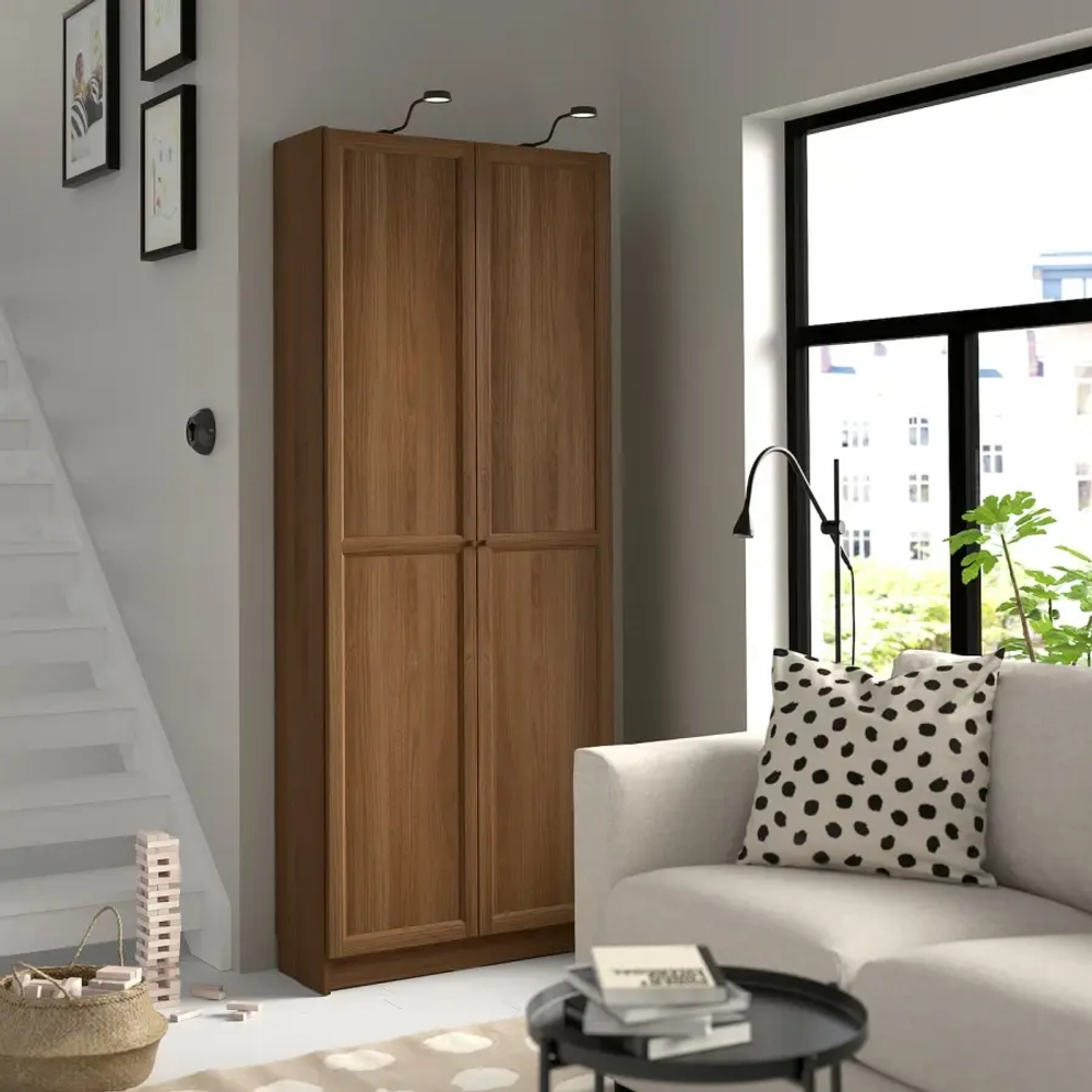 Книжный шкаф - BILLY IKEA/БИЛЛИ ИКЕА,  202х80 см , коричневый