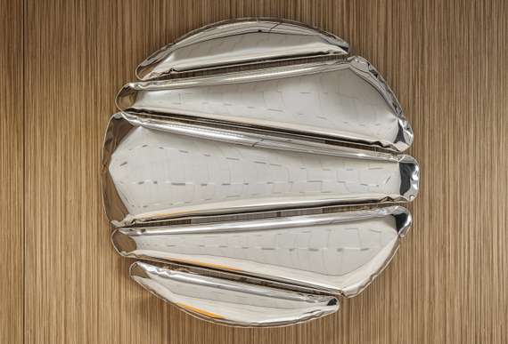 Настенный декор Brano Отражение 8, Ø100 см, полированная сталь