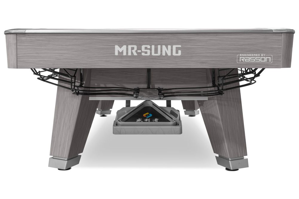 Бильярдный стол для пула "Rasson Acurra" 9 футов (серый, сланец 25 мм) в комплекте с плитой, аксессуары и сукно