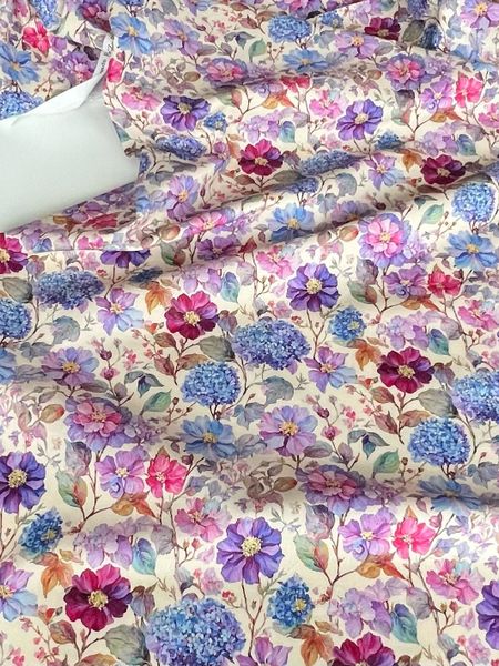 В ПУТИ, СИРЕНЕВАЯ ГОРТЕНЗИЯ - 100% ХЛОПОК 4