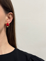 Серьги с красными вставками Givenchy