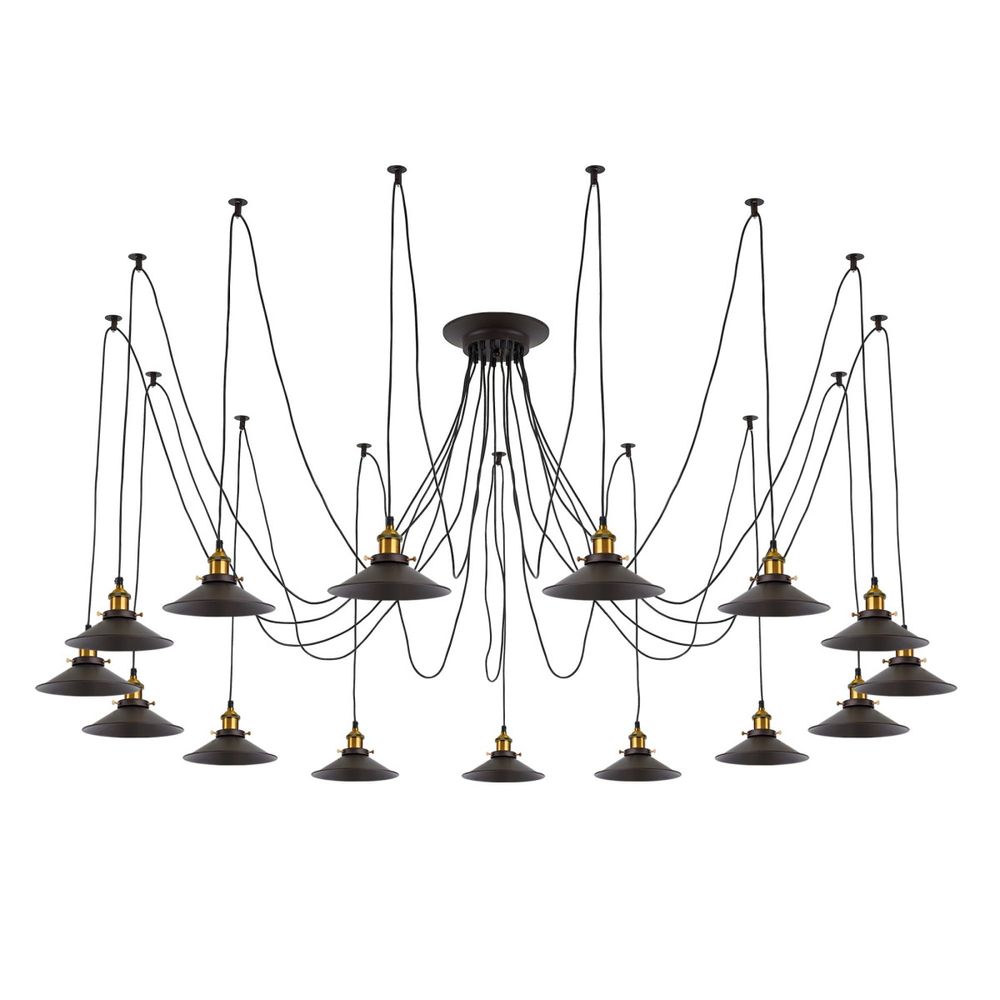 Citilux Эдисон CL451151 Люстра паук Венге Бронза