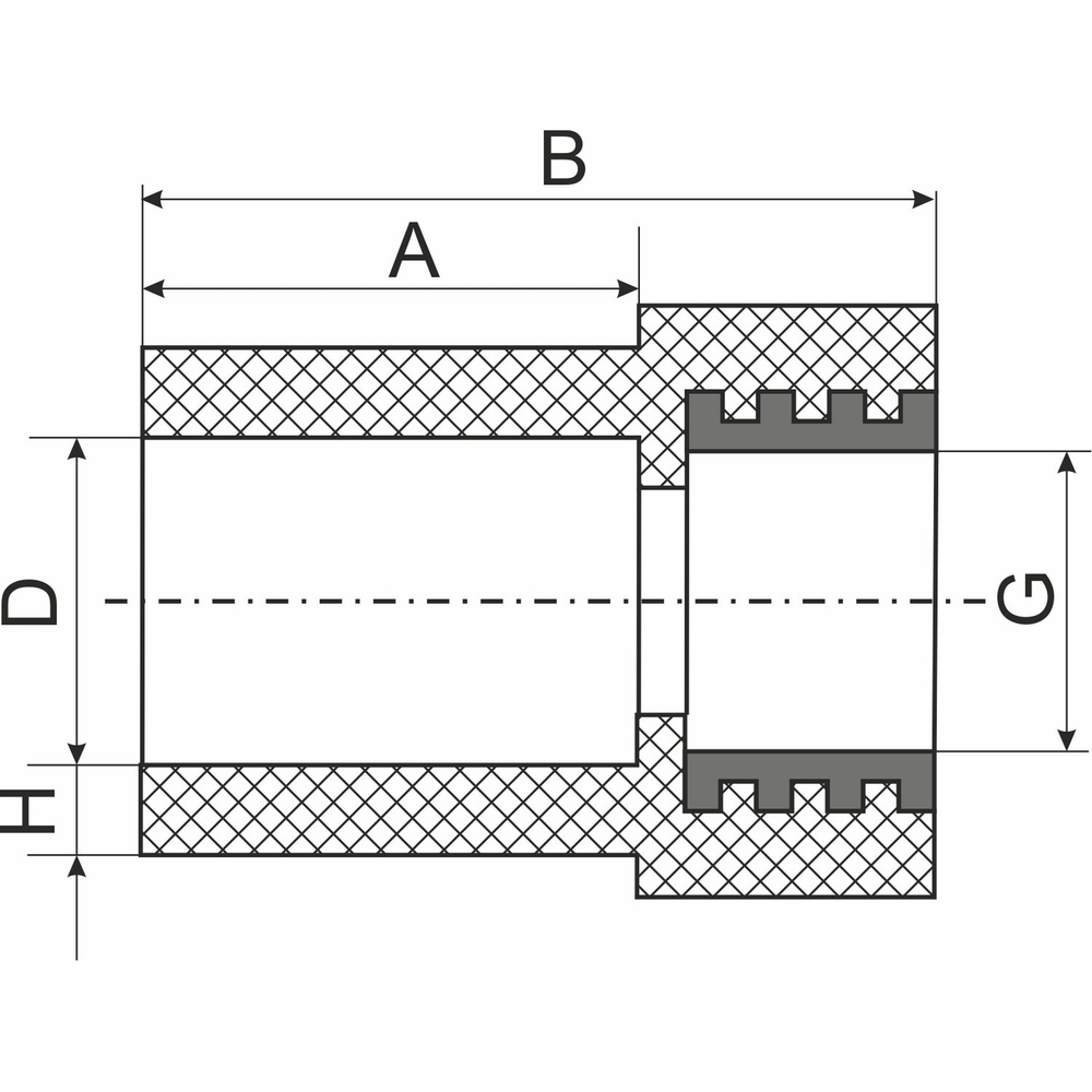 Муфта комб. вн 63х2'' под ключ EVER® plastБЕЛЫЙ (Россия)