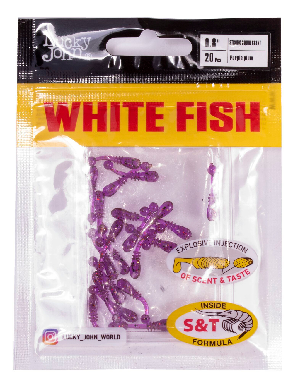 Слаги съедобные искусственные LJ Pro Series White Fish 0,8in (02.00)/S13 20шт.