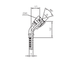 Фитинг DN 12 BSP (Г) 3/4 (45)