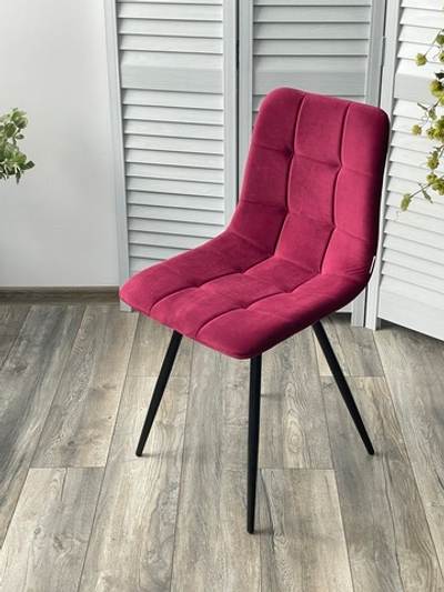 Стул UNO 25 ВИННЫЙ #16, велюр / ЧЕРНЫЙ, М-City