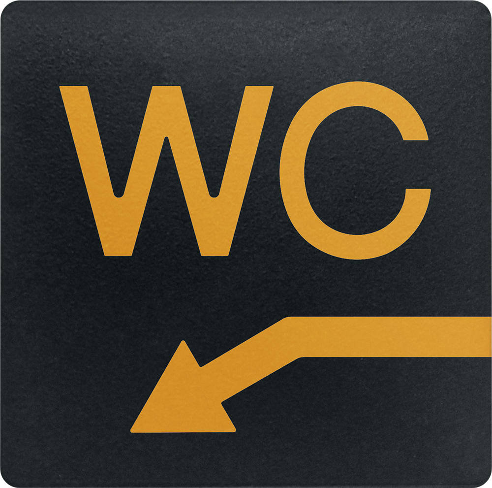 Туалет, WC, налево/вниз