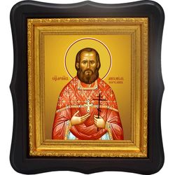 Михаил Березин священномученик пресвитер. Икона на холсте.