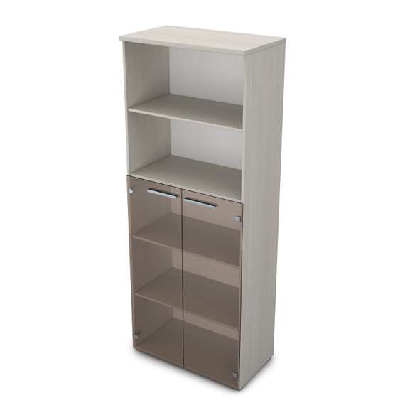 9Ш.005.8 Шкаф высокий со стеклом и открытой полкой (800*450*2045)