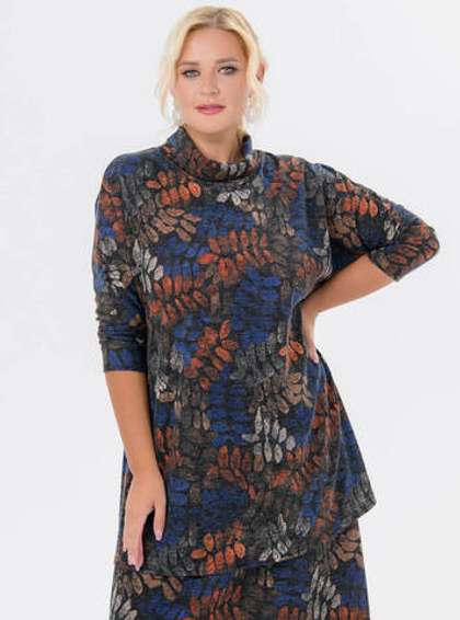 Блуза с цельнокроеным рукавом Краски осени