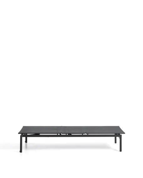 Шезлонг Lesina из алюминия и ткани графитового цвета