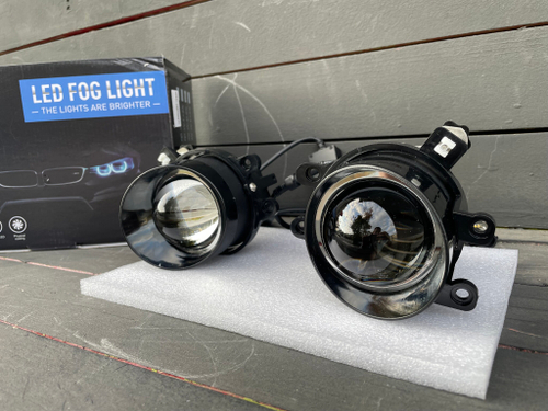 25е - ТУМАНКИ BI-LED (белый, ближний + дальний) би-линзы для Toyota/Lexus, светодиодные противотуманные фары (2 шт. / комплект)