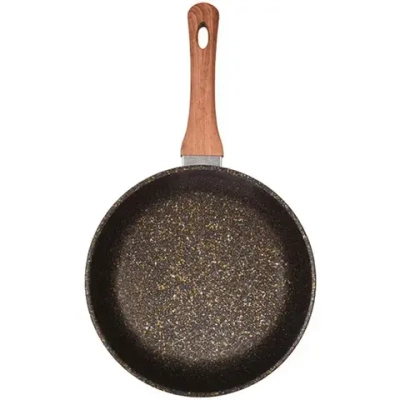 Сковорода 24*6см «Granit ultra» (black-gold) с ручкой и стекл. крышкой сгбг241а