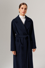 0111 Пальто женское (темно-синий)