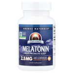 Source Naturals, мелатонин, со вкусом апельсина, 240 пастилок
