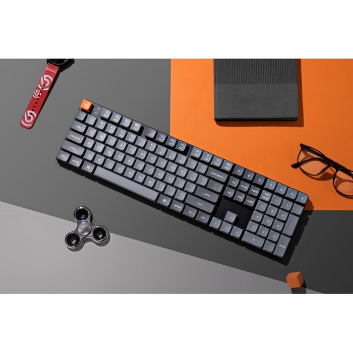 Беспроводная механическая ультратонкая клавиатура QMK Keychron K5 Max, 108 клавиш, Hot Swap, RGB-подсветка, Gateron Brown Switch (K5M-H3-RU)