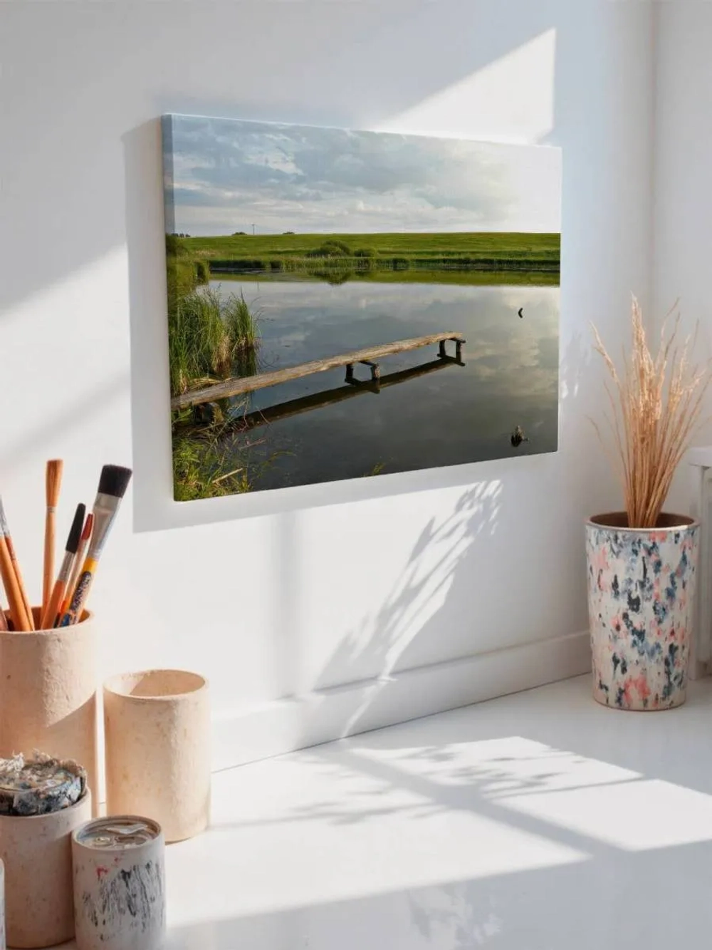 Картина на стену 40 X 50 Деревянный мостик