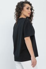 Футболка Аника (черная/коты) Б13494-20М LT Collection