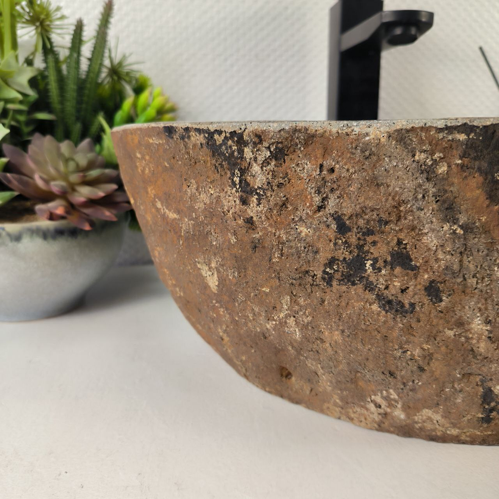 Раковина из речного камня RS-65441 42*31*14 0856