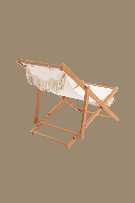 Шезлонг деревянный белый / La Sorella