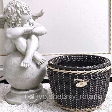 Кашпо шоколад, св.лоза (блюдце) 12 л.