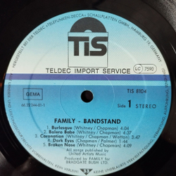 Винтажная виниловая пластинка LP Family Bandstand (Germany 1975)